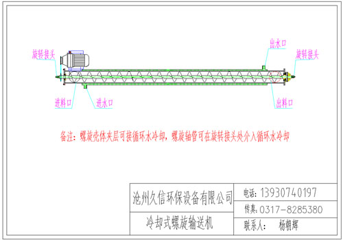 白云鄂博矿区冷却螺旋输送机图纸设计